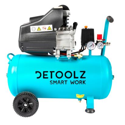 Compresor aer Detoolz 50L cu ulei, 1680W, 206 l/min, 8 bar, 2 prize