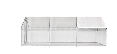 Tarc pentru păsări 3x6x2 m MF G01, oțel galvanizat, acoperiș impermeabil