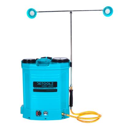 Pompa de stropit cu acumulator Detoolz 17L, 12V/12Ah, 5.5 bar, lance inox
