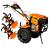 Motocultor diesel Detoolz 11CP 418cc cu pornire electrică, 3 viteze și roți