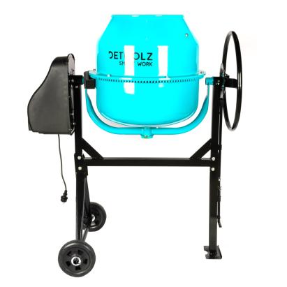 Betonieră Detoolz 140L, 850W, cu roți și coroana din fontă pentru mixare eficientă