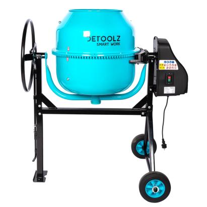Betonieră electrică Detoolz 180L, 1000W, cu roți și coroana din fontă