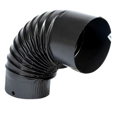 Cot pentru sobă pe lemne 90° Ø150 mm, gri mat, Micul Fermier