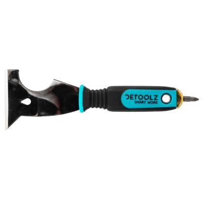 Spaclu multifuncțional Detoolz 6 în 1 cu lamă 76 mm și mâner ergonomic