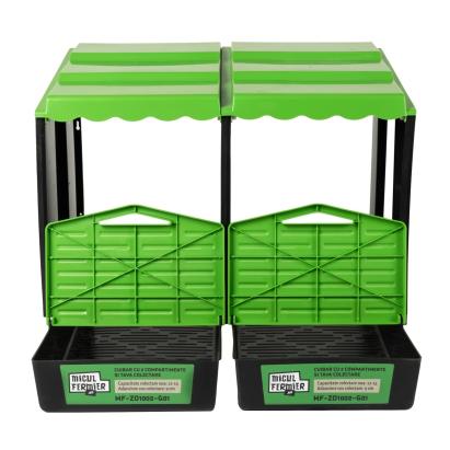 Cuibar pentru gaini Micul Fermier cu 2 compartimente si tava de colectare oua