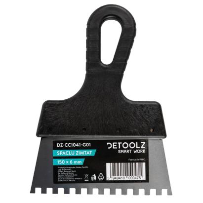 Spaclă zimțată Detoolz 150x6 mm G01 pentru adeziv și placări