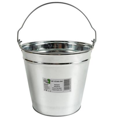 Găleată metalică Micul Fermier 12L, cu mâner robust, model G01
