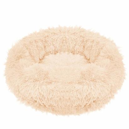 Pat Sersimo pentru caini si pisici, cu husa detasabila, crem, diametru 40cm Household NewTrend