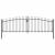 Poartă de gard cu uși duble, cu vârfuri de suliță, 400 x 174,5 cm GartenMobel Dekor
