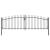 Poartă de gard cu două uși, cu vârfuri de suliță, 400 x 199,5 cm GartenMobel Dekor