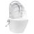 Vas WC suspendat fără ramă cu funcție de bideu, alb, ceramică GartenMobel Dekor