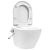Vas WC suspendat fără ramă cu funcție de bideu, alb, ceramică GartenMobel Dekor