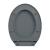 Capac WC cu închidere silențioasă, gri, oval GartenMobel Dekor