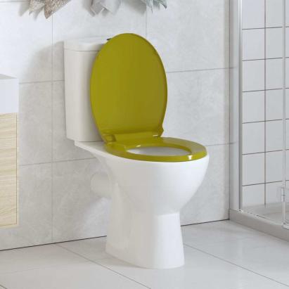 Capac WC cu închidere silențioasă, verde, oval GartenMobel Dekor