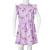 Rochie de copii, mâneci cu volane șnur talie, lila 92 GartenMobel Dekor