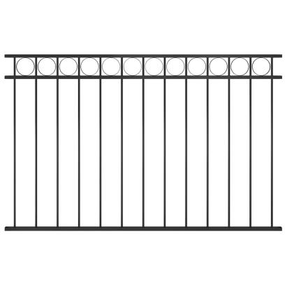 Panou de gard din oțel 1,7x1 m negru GartenMobel Dekor