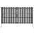 Poartă de gard de grădină, oțel, 400x200 cm, antracit GartenMobel Dekor