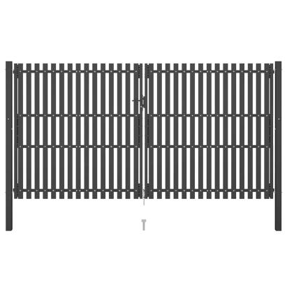 Poartă de gard de grădină, oțel, 400x200 cm, antracit GartenMobel Dekor