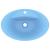 Chiuvetă lux cu preaplin, bleu mat, 58,5x39 cm, ceramică, oval GartenMobel Dekor