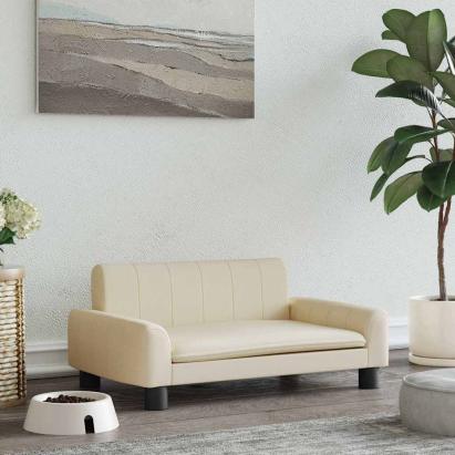 Pat de câini, crem, 70x45x30 cm, material textil GartenMobel Dekor