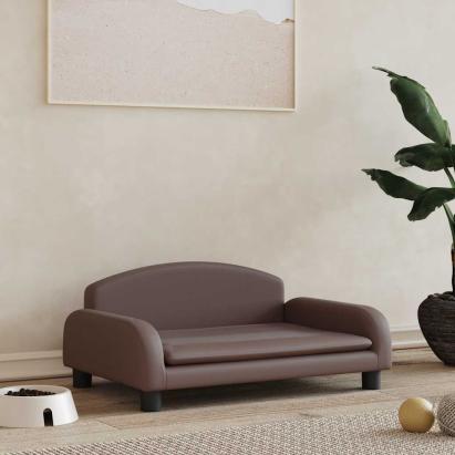 Pat de câini, maro, 70x45x30 cm, piele ecologică GartenMobel Dekor