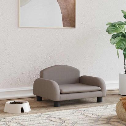 Pat de câini, gri taupe, 50x40x30 cm, textil GartenMobel Dekor