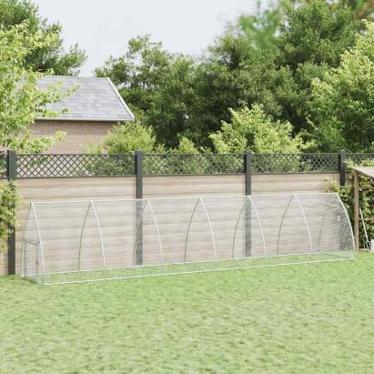 Coteț pentru păsări, gri, 600x105x120 cm, oțel galvanizat GartenMobel Dekor