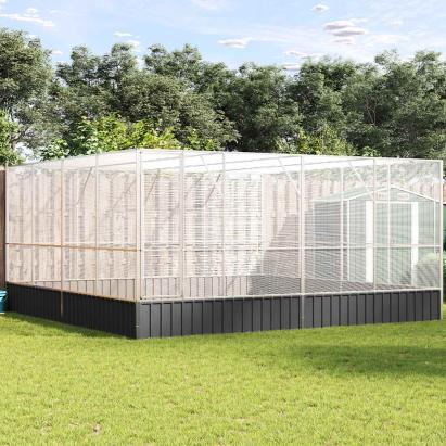 Volieră de păsări, 418x414x212 cm, oțel GartenMobel Dekor