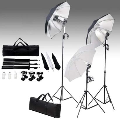 Set lumini studio: 24 wați cu trepiede și umbrele   GartenMobel Dekor