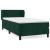 Pat box spring cu saltea, verde închis, 90x190 cm, catifea GartenMobel Dekor