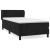 Pat box spring cu saltea, negru, 90x190 cm, catifea GartenMobel Dekor