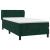 Pat box spring cu saltea, verde închis, 90x190 cm, catifea GartenMobel Dekor