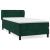 Pat box spring cu saltea, verde închis, 90x190 cm, catifea GartenMobel Dekor