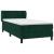 Pat box spring cu saltea, verde închis, 90x190 cm, catifea GartenMobel Dekor