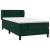 Pat box spring cu saltea, verde închis, 90x190 cm, catifea GartenMobel Dekor
