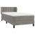 Pat box spring cu saltea, gri deschis, 90x200 cm, catifea GartenMobel Dekor
