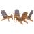 Set mobilier de grădină Adirondack, 5 piese, lemn masiv acacia GartenMobel Dekor