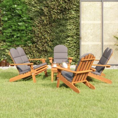 Set mobilier de grădină Adirondack, 5 piese, lemn masiv acacia GartenMobel Dekor
