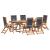 Set mobilier de grădină, 7 piese, lemn masiv acacia/textilenă GartenMobel Dekor
