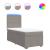 Pat box spring cu saltea, gri taupe, 90x200 cm, textil GartenMobel Dekor