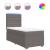 Pat box spring cu saltea, gri taupe, 90x200 cm, textil GartenMobel Dekor