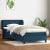 Pat box spring cu saltea, albastru închis, 80x210 cm, catifea GartenMobel Dekor