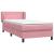 Pat box spring cu saltea, roz, 80x220 cm, catifea GartenMobel Dekor