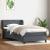Pat box spring cu saltea, gri închis, 90x220 cm, catifea GartenMobel Dekor