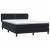 Pat box spring cu saltea, negru, 140x210 cm, catifea GartenMobel Dekor