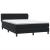 Pat box spring cu saltea, negru, 160x210 cm, catifea GartenMobel Dekor