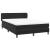 Pat box spring cu saltea, negru, 160x210 cm, catifea GartenMobel Dekor