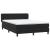 Pat box spring cu saltea, negru, 160x210 cm, catifea GartenMobel Dekor