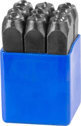 Set poansoane cifre 1–9 Strend Pro HR59208, 10 mm, 9 bucăți