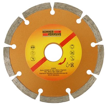 Disc diamantat segmentat Konner D71003 150 mm pentru beton și piatră